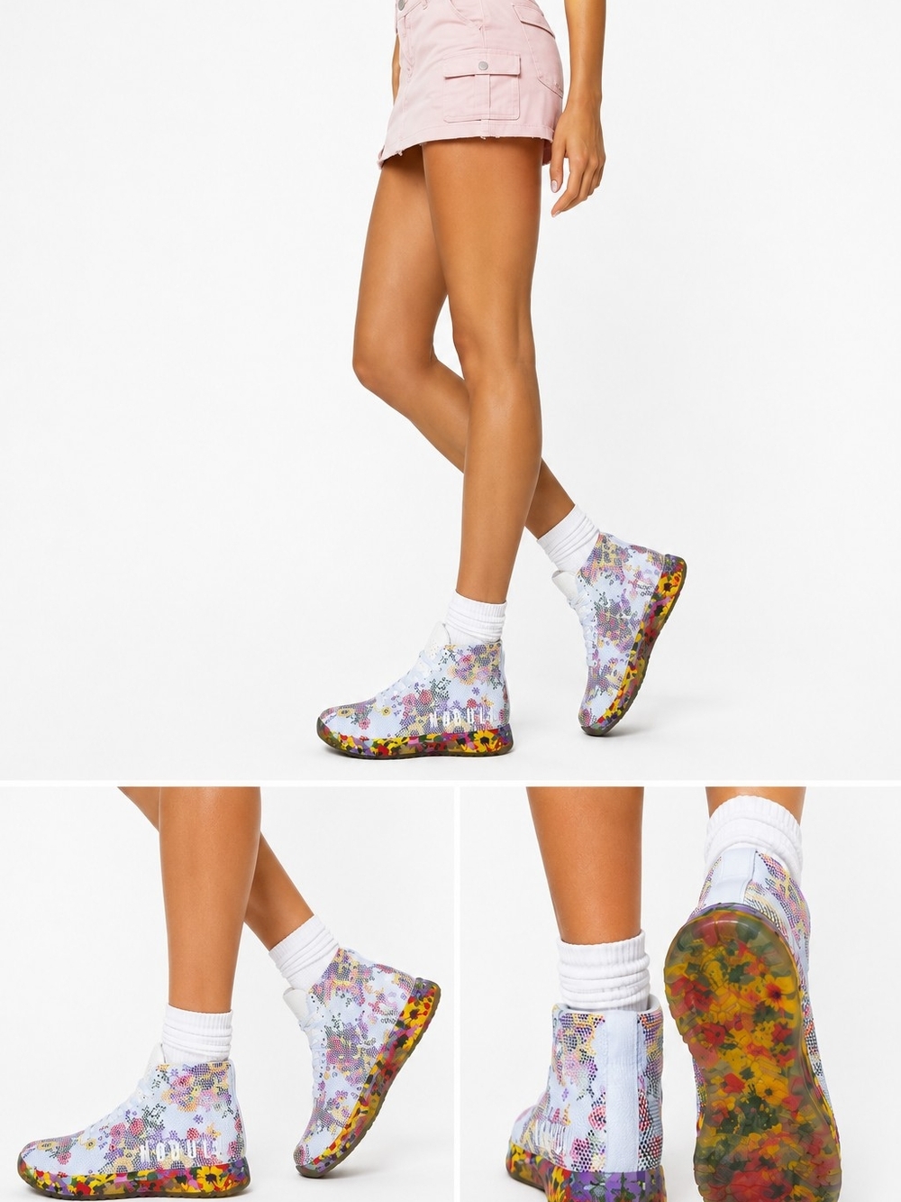 NOBULL Floral High‎ Top Cross Training Shoes Women's 7 Men's 5.5 EU 38